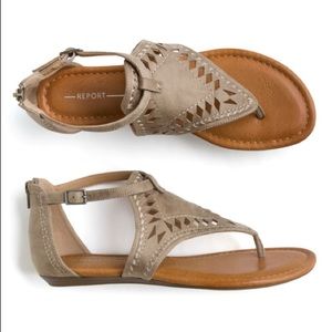 report lindsay laser cut sandal